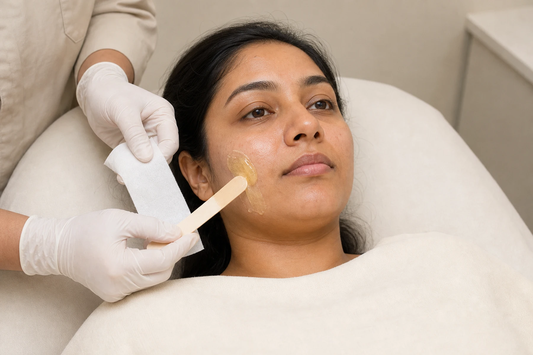 Professional waxing treatment imagery for Full-Face Waxing