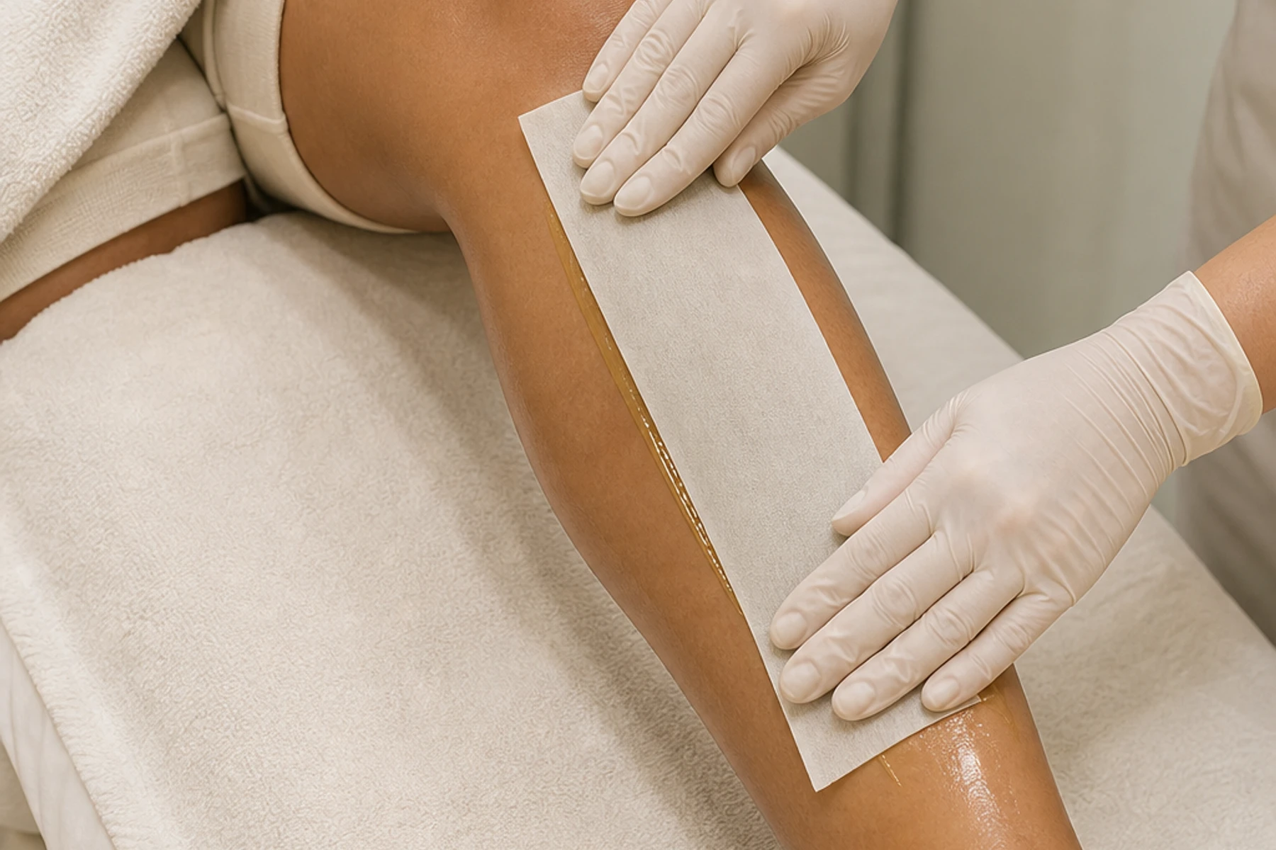 Professional waxing treatment imagery for Full-Leg Waxing