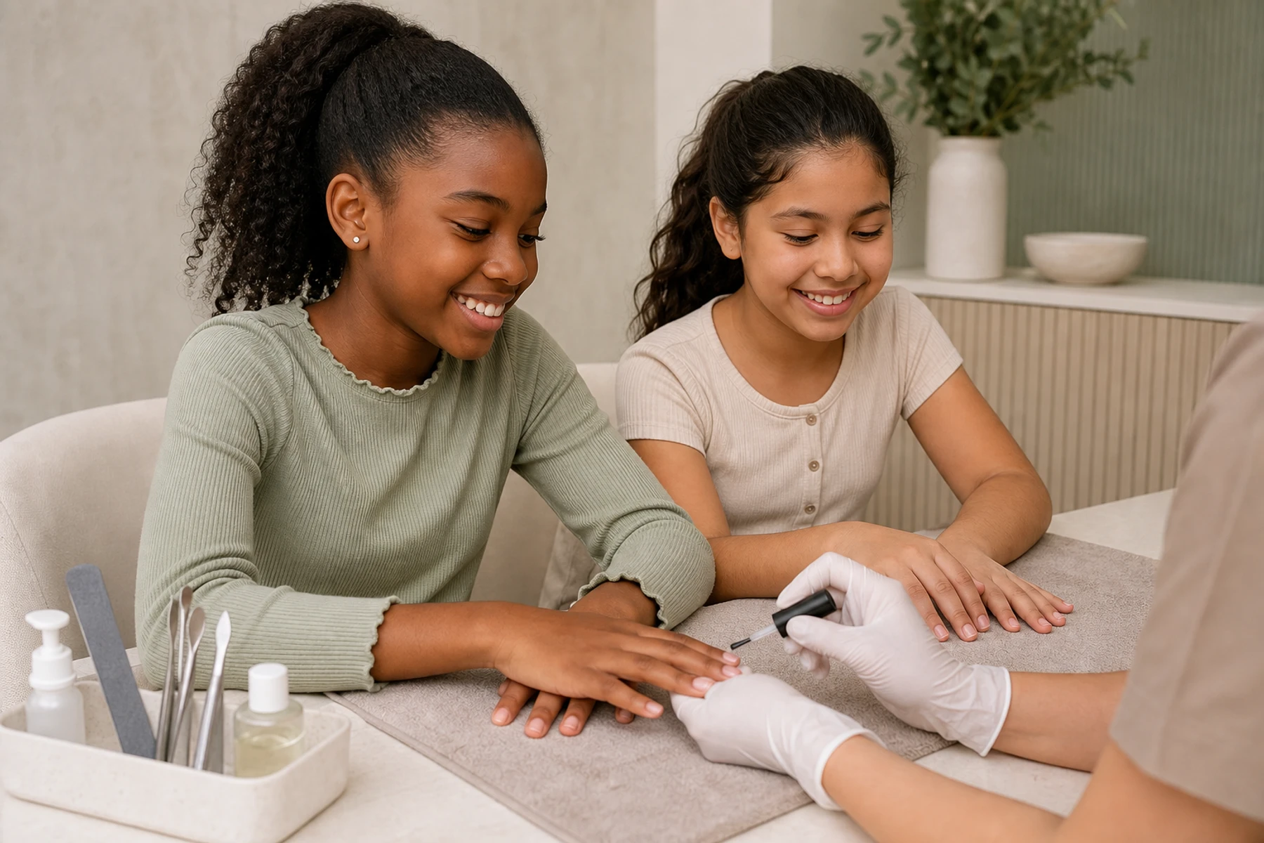 Professional nail care treatment imagery for Children's Manicure