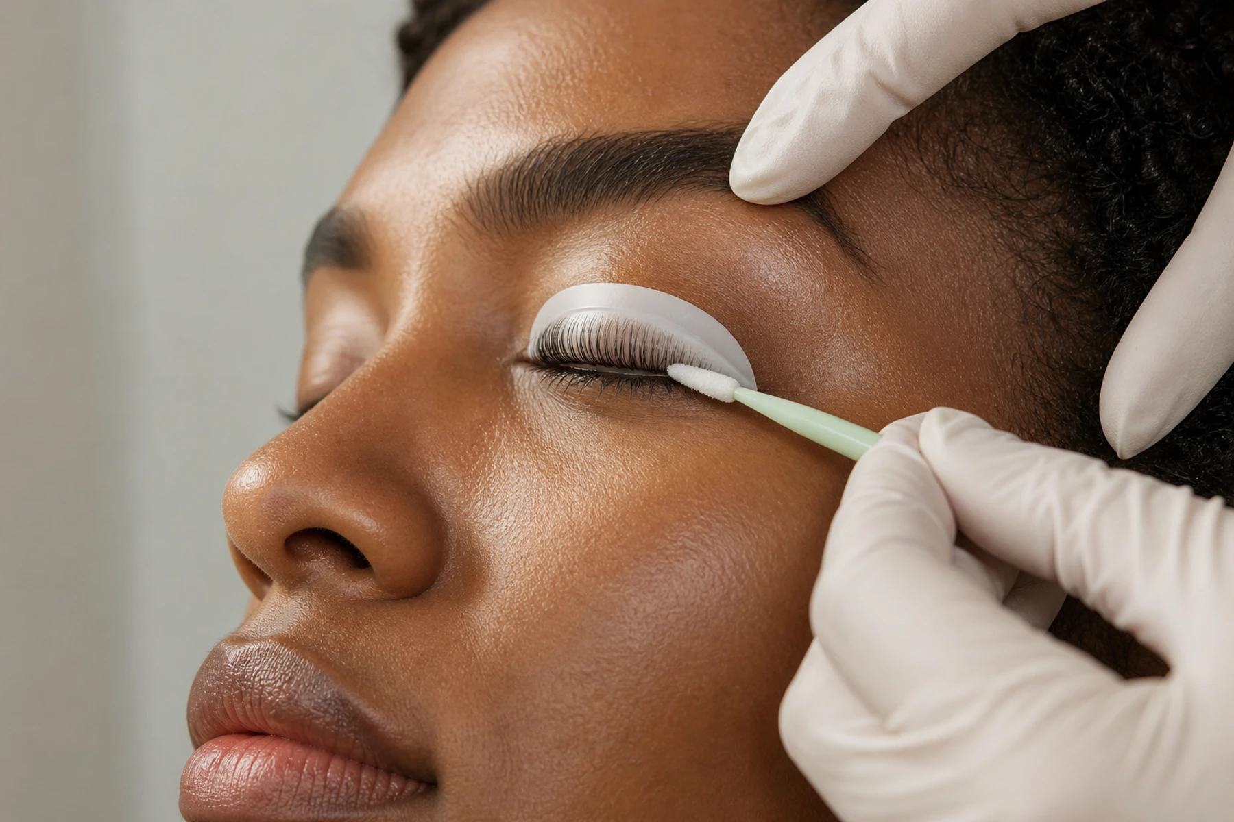 Professional brow or lash treatment imagery for Lash Lift