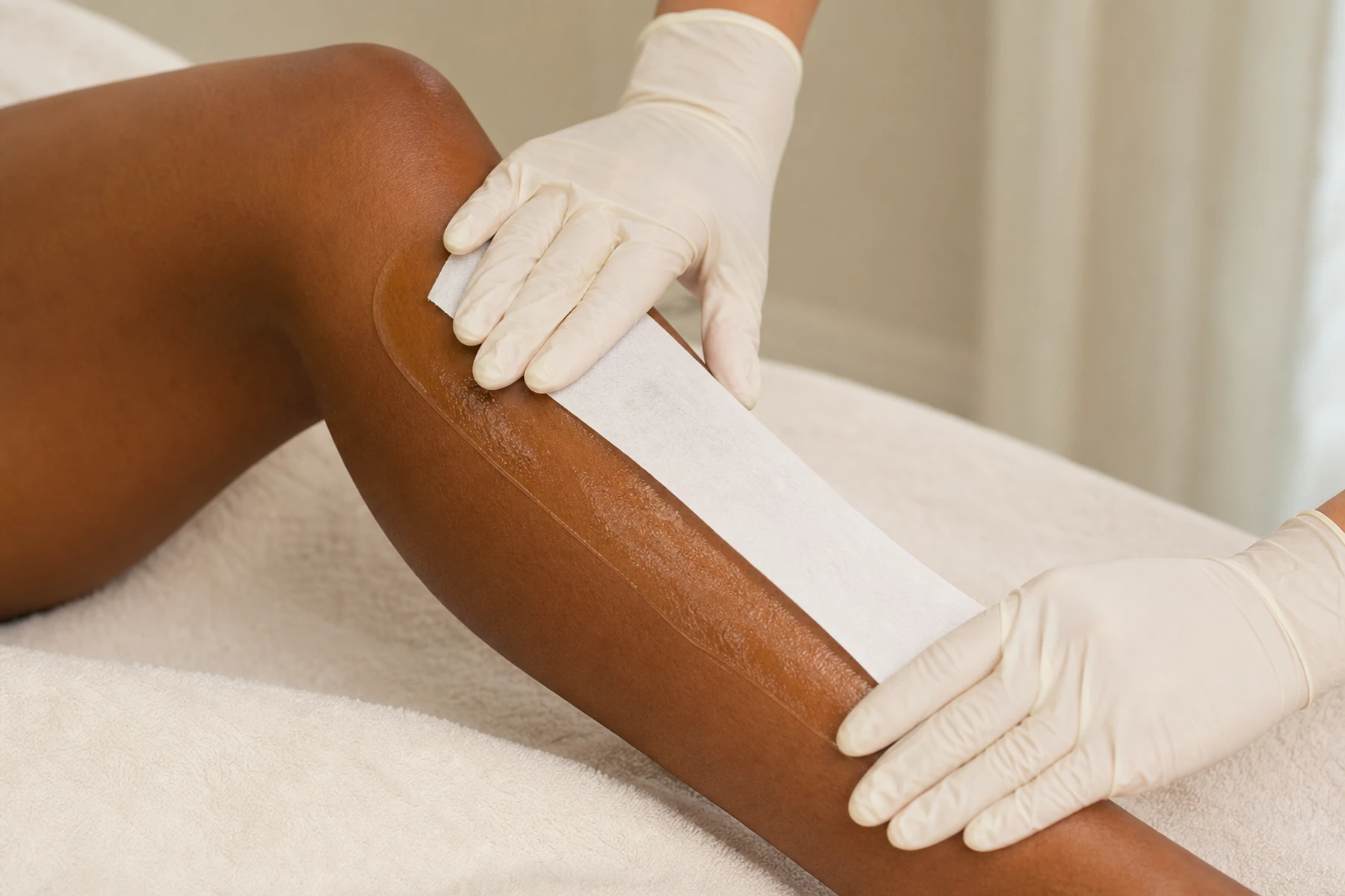 Professional waxing treatment imagery for Lower-Leg Waxing