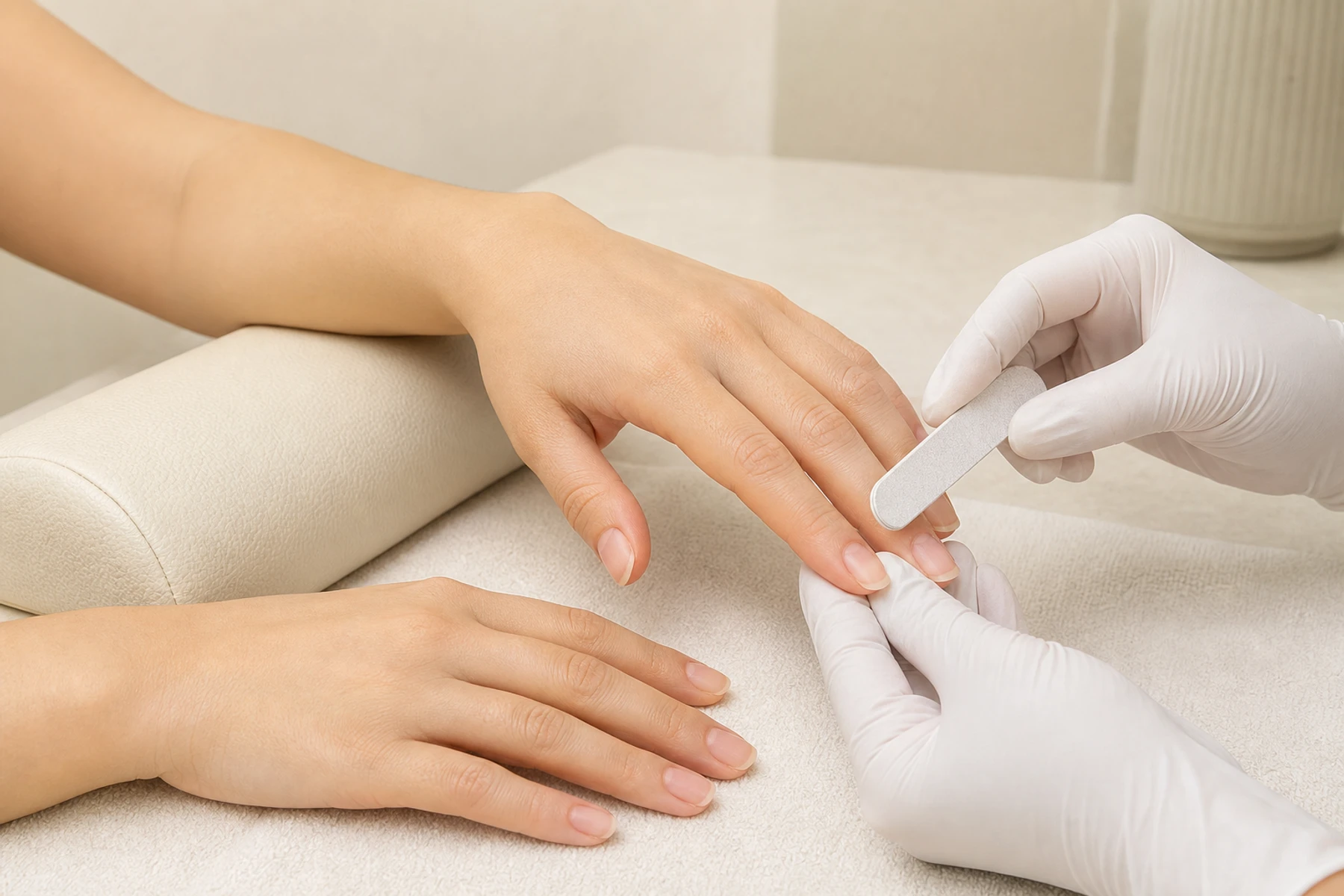 Professional nail care treatment imagery for Regular Manicure