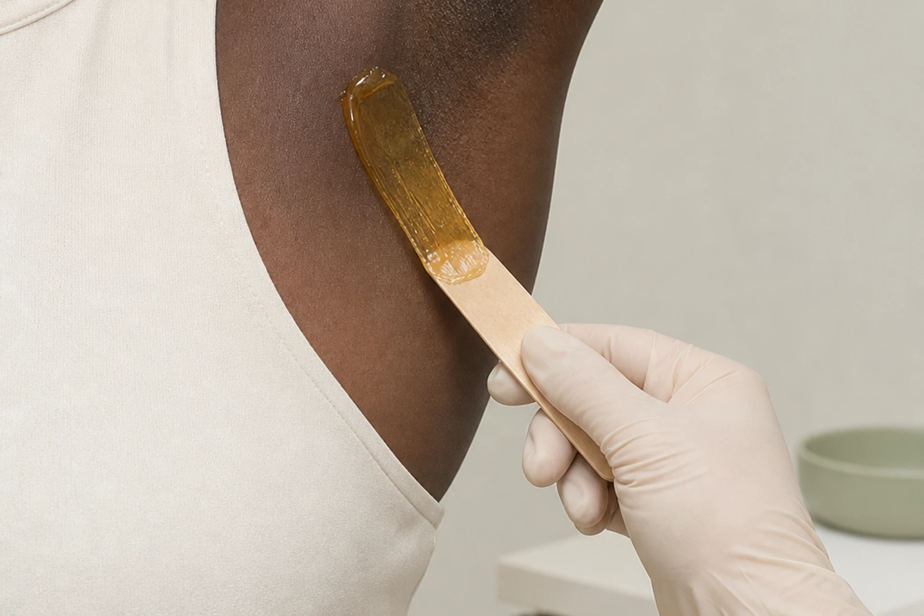 Professional waxing treatment imagery for Underarm Hard Wax